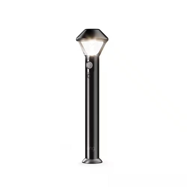 Smart Lighting Battery Black Motion Activated Outdoor Integrated LED Path Light