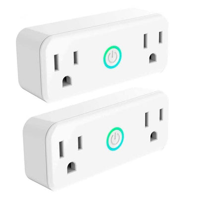2-Pack: WIFI Smart Plug 10A Dual Smart individually Outlet