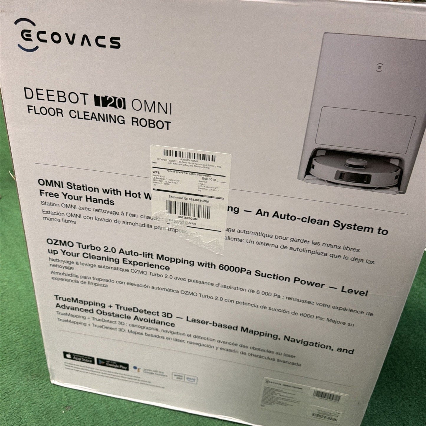 ECOVACS DEEBOT TEO OMNI Vacuum And Mop Robot Auto-Cleaning