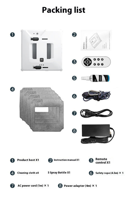Compact Window Cleaning Robot – Smart Automatic Glass Cleaner