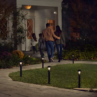 Smart Lighting Black Motion Activated Outdoor Integrated LED Spotlight Battery