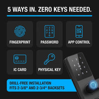 Smart Lock 5 in 1 Smart Door Knob Fingerprint Deadbolt with App Control Bluetooth Smart Lock Keyless Entry Door Lock — Results & Stats