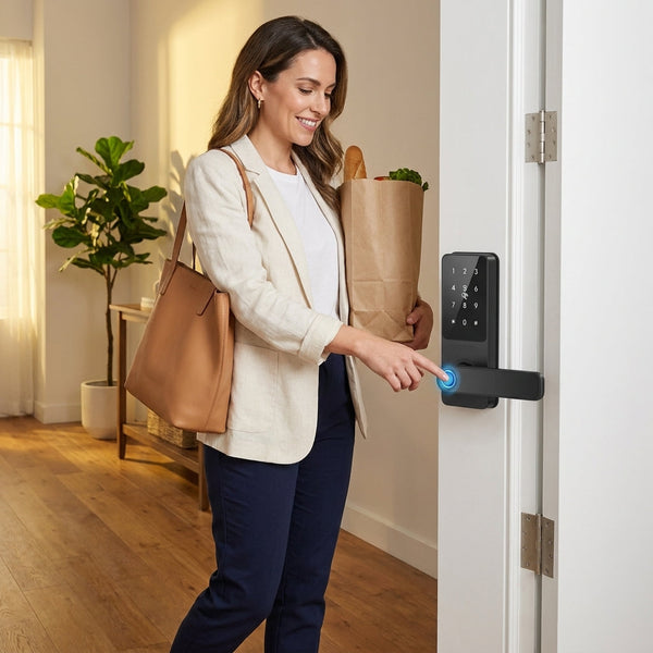 Smart Door Lock Built to Secure Homes, 5 Entry Methods, Fingerprint Recognition, Bluetooth App Control