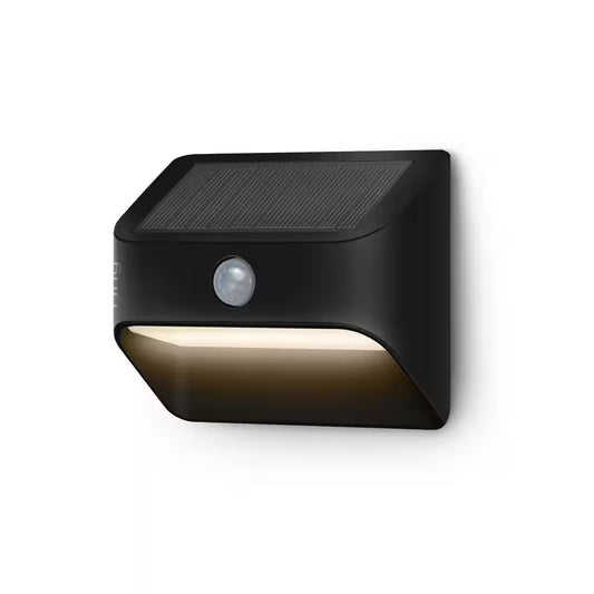 Smart Lighting Solar Black Motion Activated Integrated LED Deck Step Light