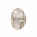 Irregular LED Bathroom Mirror, Frameless Backlit Wall Mirrors,24"X32" | Asymmetrica Lighted Mirror for Bedroom Living Room, Modern Smart-Mirror with 3 Color Lighting, Anti-Fog, Memory Function